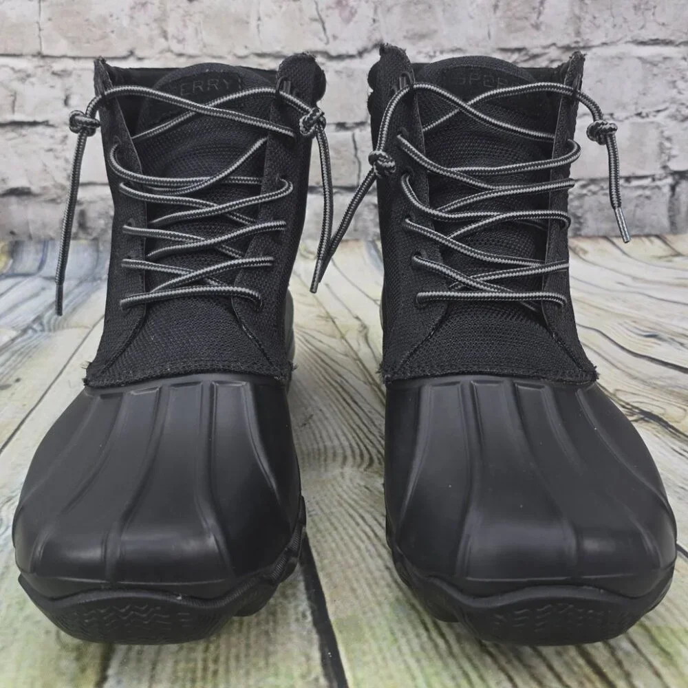 Sperry Avenue Duck‎ Boots Men’s 10 Black Nylon Cordura STS18188 Waterproof